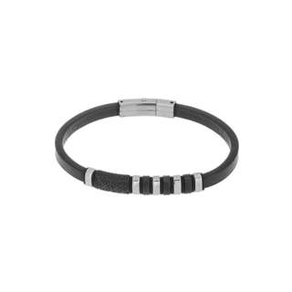 Men's Bracelet Visetti QD-BR273B Steel 316L-Leather